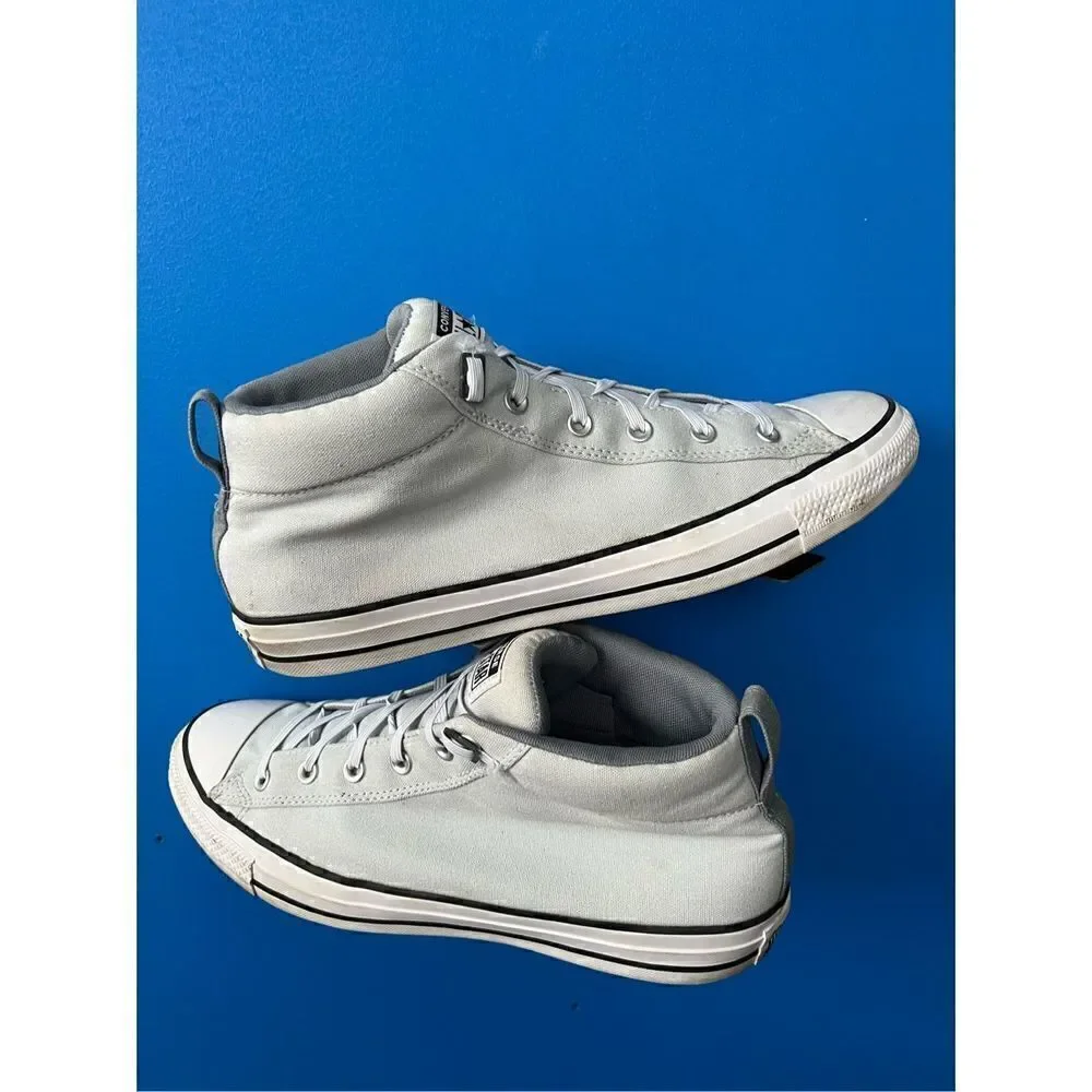 Converse Ctas Malden Street Mid Sneakers Women's Shoes Canvas Lunar Gray A03453F - Picture 8 of 8